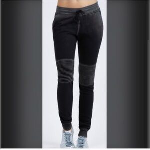 Cotton Citizen Gray and Black Moto Sweats Size M